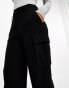 Фото #3 товара Stradivarius tailored cargo trouser in black