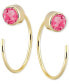 ფოტო #1 პროდუქტის Pink Tourmaline Threader Earrings (1/2 ct. t.w.) in 14k Gold