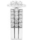 ფოტო #3 პროდუქტის Diamond Oval Cluster 3-Pc Bridal Set (3 ct. t.w.) in 14k White Gold