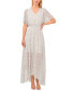 Фото #1 товара Women's Floral Print Flutter Sleeve Maxi Dress