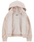 Kid Fleece-Lined Zip-Up Jacket - Tan 5