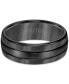ფოტო #2 პროდუქტის Men's Ring, 8mm 3-Row Wedding Band in Classic or Black Tungsten
