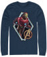 ფოტო #1 პროდუქტის Marvel Men's Avengers Endgame Iron Man Diamond Portrait, Long Sleeve T-shirt