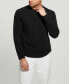 ფოტო #1 პროდუქტის Men's Textured Long-Sleeve T-shirt