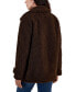 Фото #2 товара Juniors' Collared Zip-Front Fleece Coat