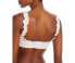 Фото #2 товара Frankies Bikinis Womens Chiara Terry Ruffled Bikini Top White Size M