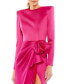 Women's Ieena Long Sleeve Structured Bow Draped Gown