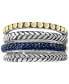 ფოტო #1 პროდუქტის EFFY® Sapphire Multi-Row Stack Look Statement Ring (1/3 ct. t.w.) in Sterling Silver & 18k Gold