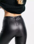 Фото #3 товара Noisy May faux leather leggings in black