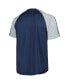 Men's Navy New York Yankees Button-Down Raglan Fashion Jersey