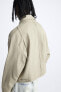 Фото #4 товара Куртка cropped из рельефной ткани ZARA
