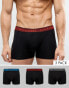 Фото #1 товара Jack & Jones 3 pack trunks with contrast waistband