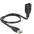 Delock 50cm USB 2.0 - 0.5 m - USB A - USB A - USB 2.0 - Male/Female - Black