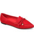 ფოტო #1 პროდუქტის Women's Muriel Bow Detail Pointed Toe Flats