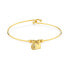Solid Gold Plated Bracelet with Lucky Light SKT34 Crystal