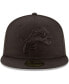 ფოტო #4 პროდუქტის Men's Detroit Lions Black on Black 59FIFTY Fitted Hat