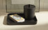 Black resin bathroom tray