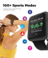ფოტო #5 პროდუქტის Air 4 Unisex Black Silicone Strap Smartwatch 46mm