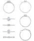 ფოტო #8 პროდუქტის 4-Pc. Set Cubic Zirconia Mixed-Cut Bezel & Claw Set Stack Rings