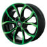 RH Alurad DF Energy color polished - green 8x18 ET45 - LK5/108 ML72.6