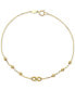 ფოტო #1 პროდუქტის Diamond Infinity & Textured Bead Link Bracelet in 10k Gold