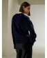 ფოტო #2 პროდუქტის V-Neck Relaxed Fit Wool Cashmere Blend Sweater for Women