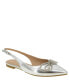 ფოტო #1 პროდუქტის Women's Kristin Rhinestone Bow Sling Back Flat