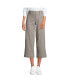 ფოტო #1 პროდუქტის Petite Printed Twill High Rise 5 Pocket Wide Leg Crop Pants