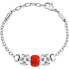 Decent steel bracelet with Drops crystals SCZ1129