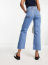 Фото #9 товара ASOS DESIGN cropped easy straight jeans in mid blue