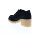 Фото #6 товара Clarks Wallabee Block 26164402 Womens Black Suede Heels Block Shoes