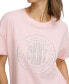 ფოტო #4 პროდუქტის Women's Rhinestone Medallion Logo T-Shirt