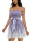 Фото #3 товара Juniors' Ombré Glitter Ruffled Petal Dress