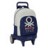 Фото #1 товара Детский рюкзак с колесиками Benetton Varsity Серый Темно-Синий 33 X 45 X 22 см