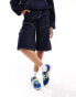 Фото #5 товара ASOS DESIGN water repellent jort co-ord in dark blue