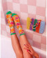 Фото #2 товара Women's Orange Floral Sheer Sock