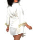 ფოტო #4 პროდუქტის Plus Size Alison Satin and Lace Trimmed Split Sleeve Robe