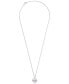 ფოტო #2 პროდუქტის Lab-grown Pink Sapphire Heart 18" Pendant Necklace (1/6 ct. t.w.) in Sterling Silver