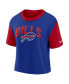 Women's Red, Royal Buffalo Bills High Hip Fashion T-shirt