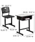 Adjustable Height Student Desk And Chair With Pedestal Frame