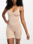 Magic Bodyfashion low back contour shaping bodysuit with short detail in cappuccino