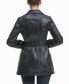 ფოტო #3 პროდუქტის Petite Erika Leather Coat