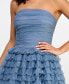 Фото #4 товара Juniors' Multi-Ruffle Sequined Ball Gown, Created for Macy's