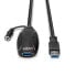 Lindy USB 3.0 Active Extension 10m - 10 m - USB A - USB A - USB 3.2 Gen 1 (3.1 Gen 1) - 5000 Mbit/s - Black