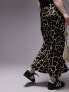 Фото #4 товара Topshop Curve animal print bias midi skirt in brown