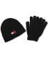ფოტო #1 პროდუქტის Men's Embroidered Logo Beanie & Gloves Set