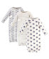 ფოტო #1 პროდუქტის Baby Girls Baby Organic Cotton Zipper Long-Sleeve Gowns 3pk, Garden Floral