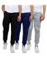 ფოტო #1 პროდუქტის Men's Modern Fit Heavyweight Classic Fleece Jogger Sweatpants- 3 Pack