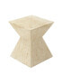 Фото #1 товара Mussel Shells and Wood Contemporary Accent Table