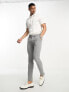 ASOS DESIGN formal slim sateen shirt with pleated front in white